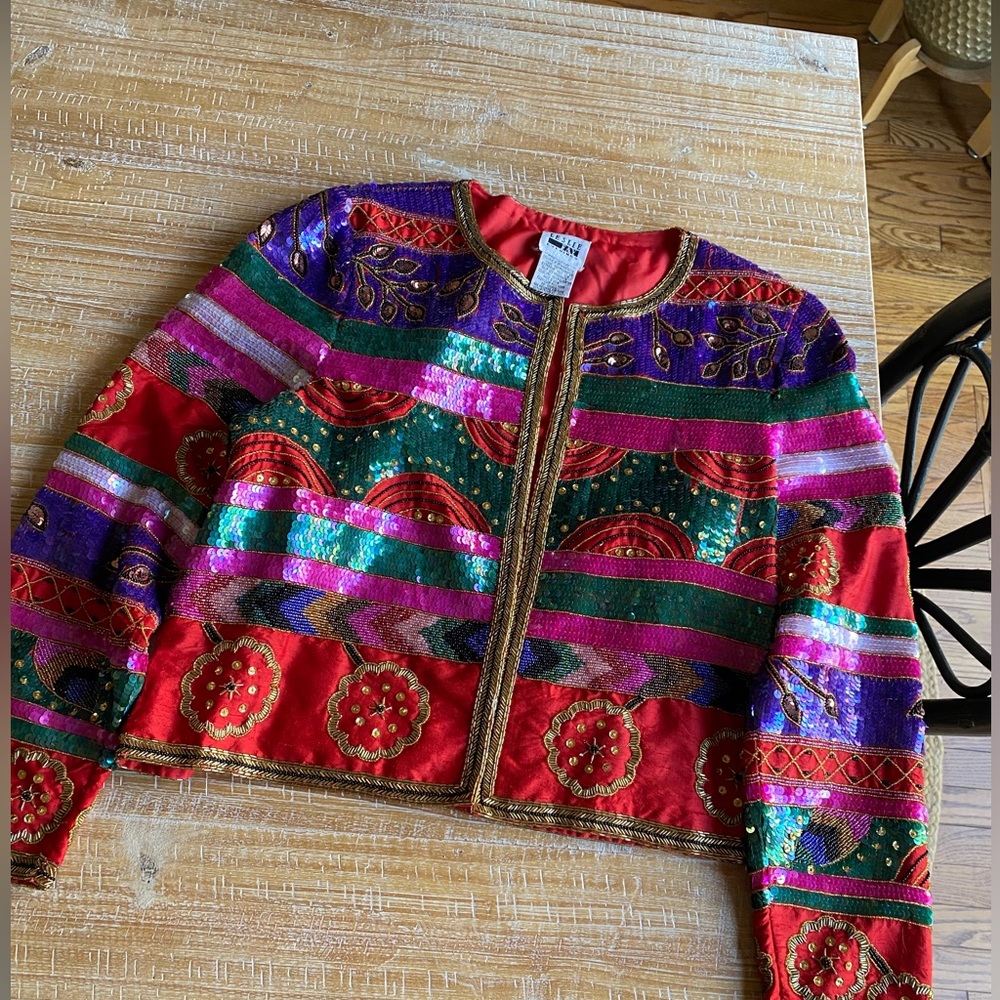 Vintage Leslie Fay sequined/beaded jacket